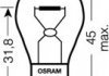 7506ULT02B OSRAM Лампа накаливания P21W 12V 21W BA15s Ultra Life (компл.) (пр-во ) 7506ULT-02B (фото 1)